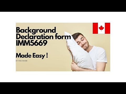 How to complete "IMM5669" Schedule A Background/Declaration for Canada Immigration