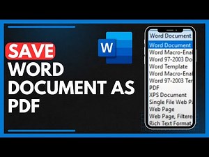 How To Save A Word Document As A PDF file